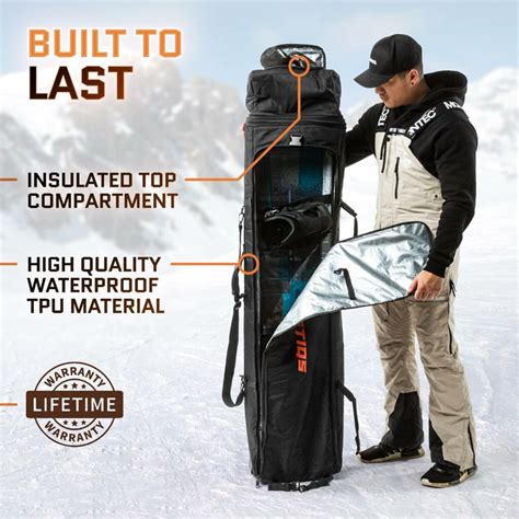 snowboard bag with wheels 150cm